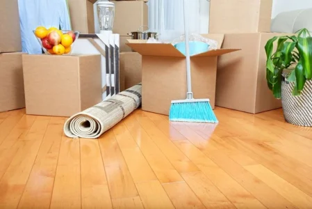 Professional move in cleaning service preparing a new home for move-in